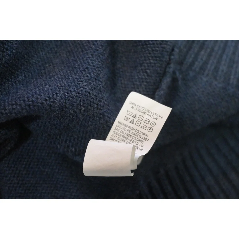 Lucky Brand Sweater Mens‎ Large Blue Excellent Mock Neck Button Pocket